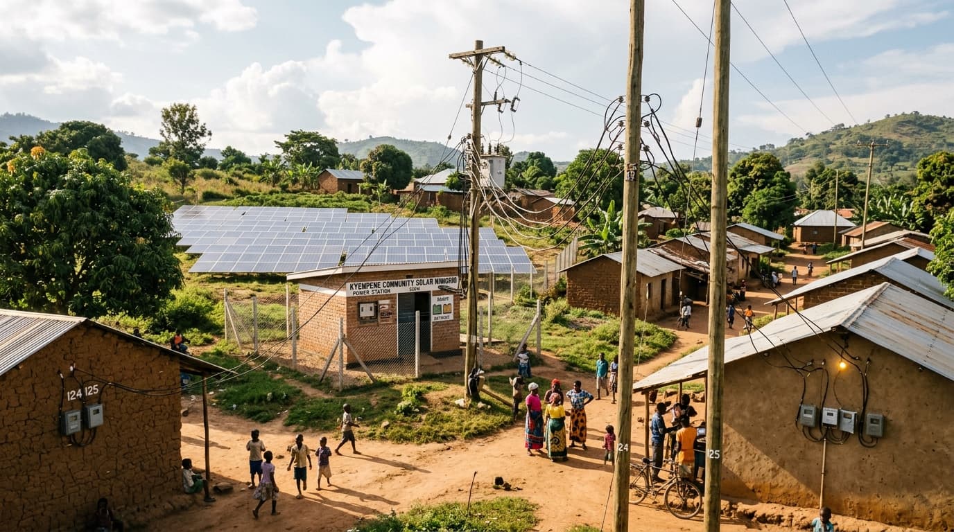 Inverter and mini-grid distribution board electrical installation